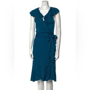 Diane von Furstenberg V-Neck Midi Length Dress